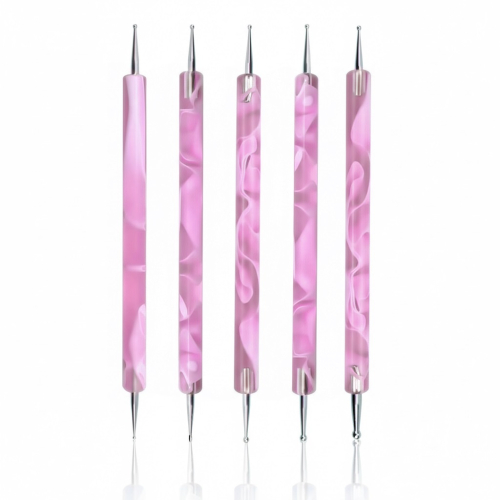 5 x Nail Art Spot Swirl Dotting Tool pink