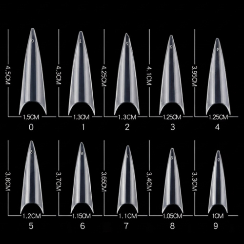 Preview: Stiletto große Größen XL Nail Tips Nageltips