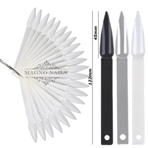 Tipfächer Stiletto mit 50 Präsentations Stäbchen Nageldesign Nägel Nails Nagelstudio Nageltips Nailart
