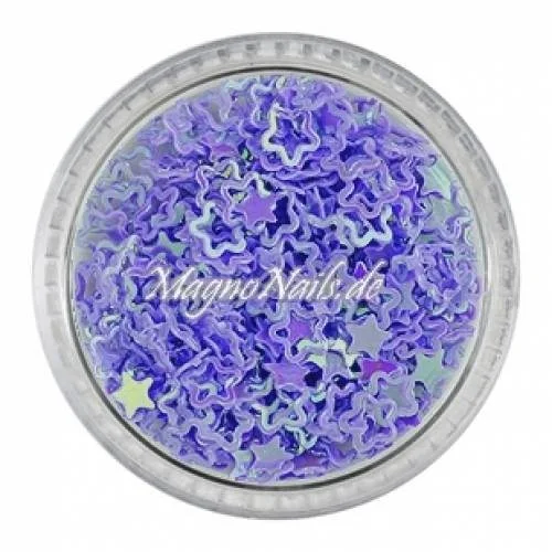 Glitter Shapes - Einlegemotive - Blumen / Sterne flieder Nail Art Nails Nagel Nögel Nailart Einleger