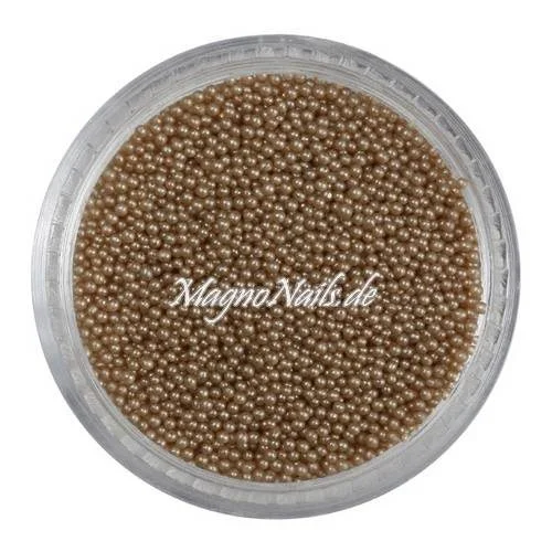 Nail Art Glasperlen - Glas Beads - hellbraun Nägel Nail art Nailart Nageldesign Nagel