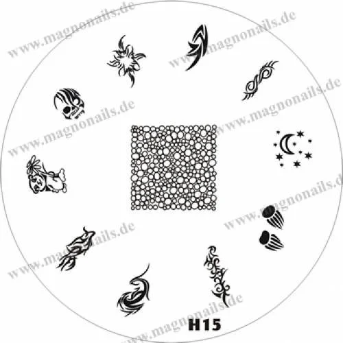 Nail Stamping Schablone H15