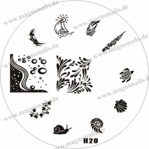 Nail Stamping Schablone H20
