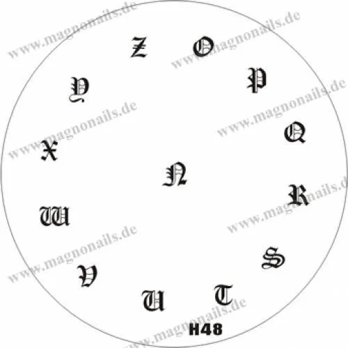 Nail Stamping Schablone H48