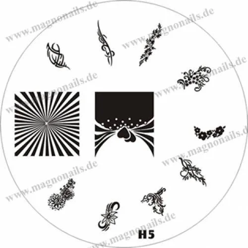 Nail Stamping Schablone H5