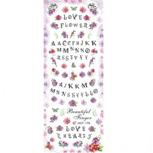 2D Nail Art One Stoke Sticker