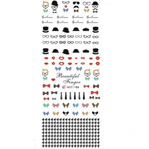 2D Nail Art One Stoke Sticker