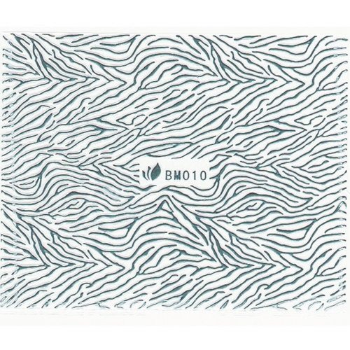 3D Metallic Sticker - silber Seblstklebende Aufkleber Nagelsticker Nagelaufkleber Tiger