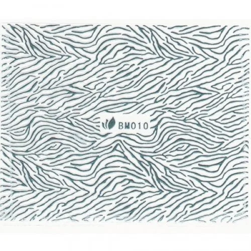 3D Metallic Sticker - silber Seblstklebende Aufkleber Nagelsticker Nagelaufkleber Tiger