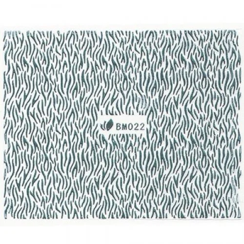 3D Metallic Sticker - silber Seblstklebende Aufkleber Nagelsticker Nagelaufkleber Tiger streifen