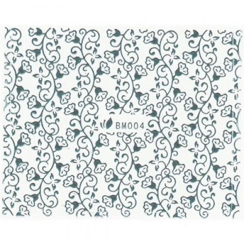 3D Metallic Sticker - silber Seblstklebende Aufkleber Nagelsticker Nagelaufkleber