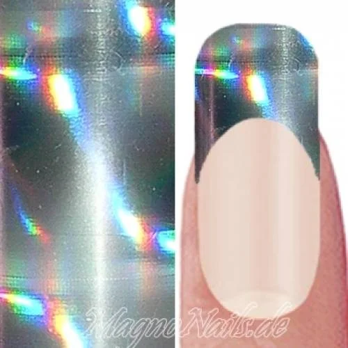 Nail Art Transfer Folie 1,5m - Nail Foil - Silver Spectrum Nagelfolie Nageldesign Folie Tranferfolie Nailart