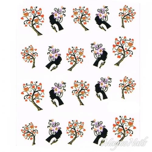 2D Nail Art One Stoke Sticker