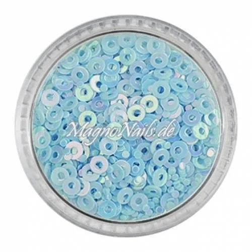 Nail Art Shapes hellblau rund gelocht Nailart Nails Nägel Schmuck Einleger Einlegemotive Nageldesign