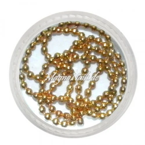 Nail Art Perlenkette gold in einem Döschen