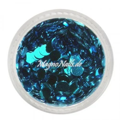 Runde Glitter - 3mm - blau Nageldesign Nägel Nails Nagelstudio Einleger Nailart