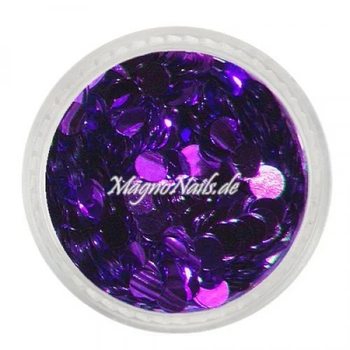 Runde Glitter - 3mm - lila Nageldesign Nägel Nails Nagelstudio Einleger Nailart