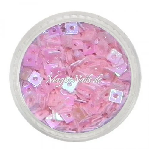 Glitter Shapes - Einlegemotive - Quadrat rosa Nail Art Nails Nagel Nögel Nailart Einleger
