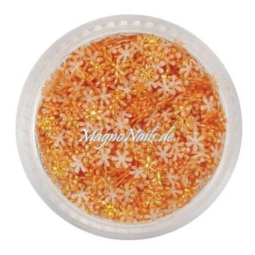 3D Einlegemotive - Shapes - Schneeflocken orange