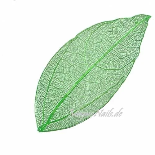 Einlegemotive - Nail Art Skelettblätter apfelgrün Nailart Nails Nägel Schmuck Einleger Nageldesign