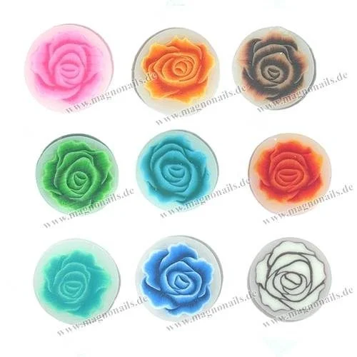9 x Einlegemotive - Fimo Stangen/ Rosen in einem Set Nägel Nail art Nailart Nageldesign Nagel