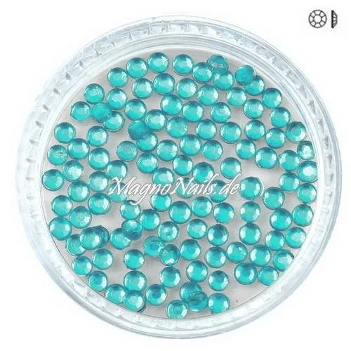 Nail Art Strasssteine - türkis rund Nailart Nails Nägel Schmuck Einleger Nageldesign