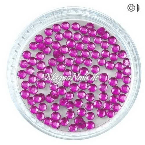 Nail Art Strasssteine - pink rund Nailart Nails Nägel Schmuck Einleger Nageldesign