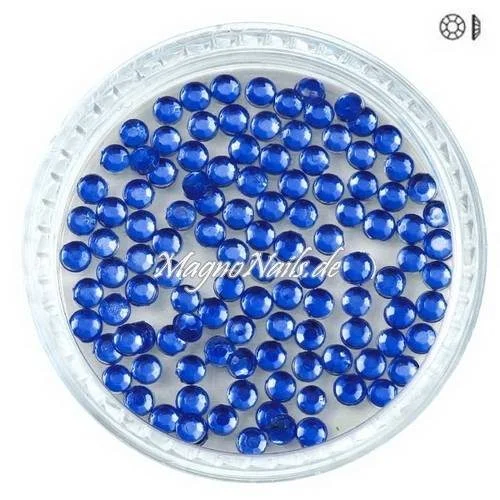 Nail Art Strasssteine - dunkelblau rund Nailart Nails Nägel Schmuck Einleger Nageldesign