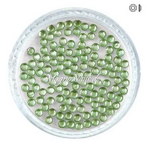 Nail Art Strasssteine - apfelgrün rund Nailart Nails Nägel Schmuck Einleger Nageldesign