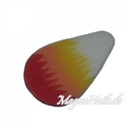 Fimo Stange - Blüte gelb-rot