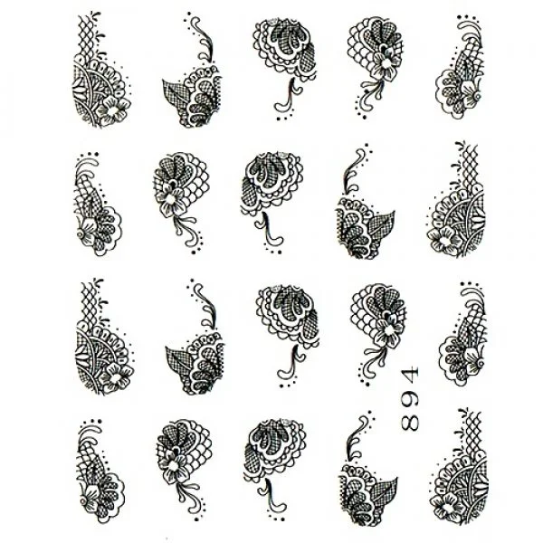 2D Nail Art One Stoke Sticker