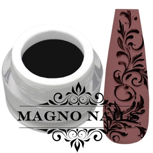 UV Gel - 1102 - 3D Paste Black Glitzer Gel Glitzergel Nageldesign Nägel Nails Nagelstudio