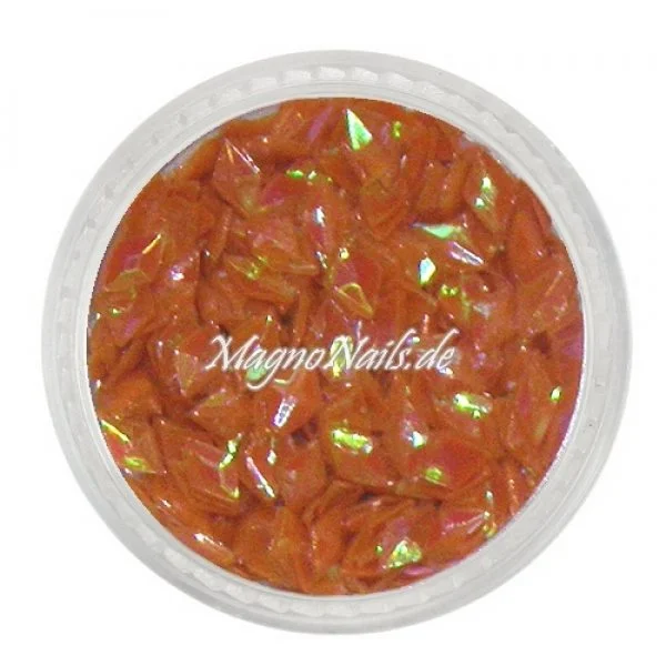 3D Einlegemotive - Diamond Shapes - orange Gltter Rhombus
