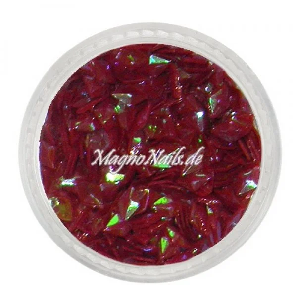 3D Einlegemotive - Diamond Shapes - weinrot Gltter Rhombus