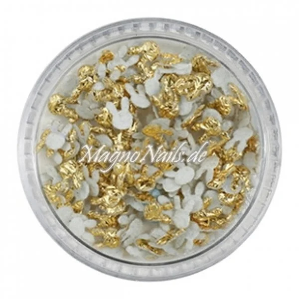 3D Einlegemotive - Shapes - 3D Hasen gold 5 mm Nailart Nageldesign Nail art