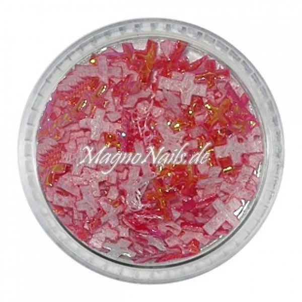 3D Einlegemotive - Shapes - Kreuze rot Nailart Nageldesign Nail art