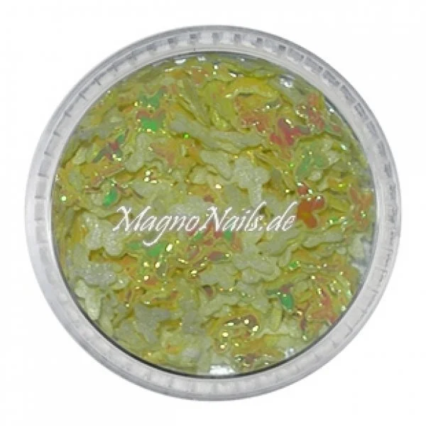 3D Einlegemotive - Shapes - Schmetterlinge gelb 5 mm