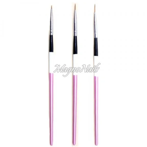 Nail Art Pinsel Set 3 -Teilig Nagelpinsel Nägel Nagelstudio Zubehör Günstig Schnäppchen