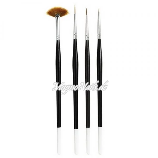Nail Art Pinsel Set 4 -Teilig Nagelpinsel Nägel Nagelstudio Zubehör Günstig Schnäppchen