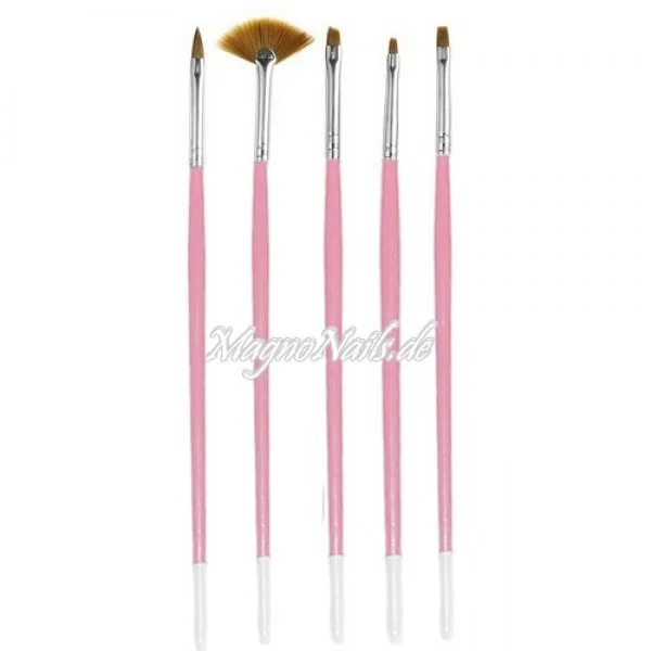 Nail Art Pinsel Set 5-Teilig Nagelpinsel Nägel Nagelstudio Zubehör Günstig Schnäppchen
