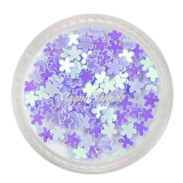 Glitter Shapes - Einlegemotive - Blumen lavendel Nail Art Nails Nagel Nögel Nailart