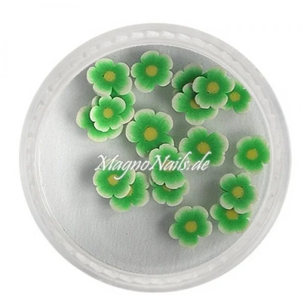 Einlegemotive - Fimo Shapes - Blume apfelgrün Nail Art Nails Nagel Nögel Nailart