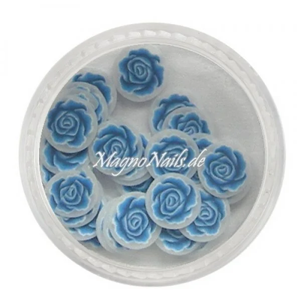 Einlegemotive - Fimo Shapes - Rosen dunkelblau Nail Art Nails Nagel Nögel Nailart