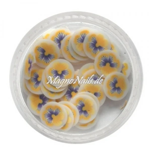Einlegemotive - Fimo Shapes - Blume gelb Nail Art Nails Nagel Nögel Nailart