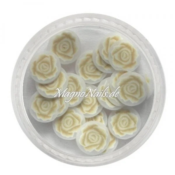 Einlegemotive - Fimo Shapes - Rosen natur Nail Art Nails Nagel Nögel Nailart