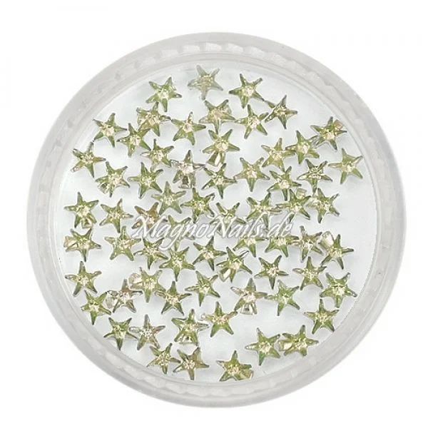 Strasssteine - Stern hellgrün Nageldesign Nägel Nails Nagelstudio Einleger Nailart