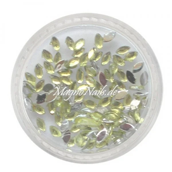 Strasssteine - Elipse hellgrün Nageldesign Nägel Nails Nagelstudio Einleger Nailart