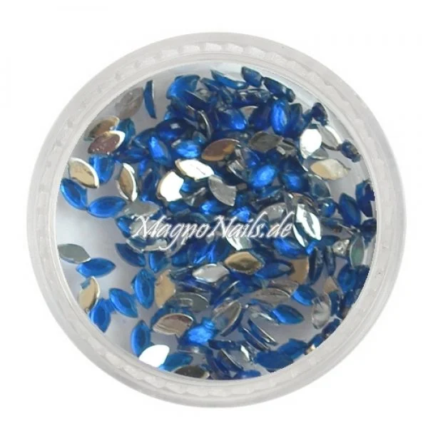 Strasssteine - Elipse dunkelblau Nageldesign Nägel Nails Nagelstudio Einleger Nailart
