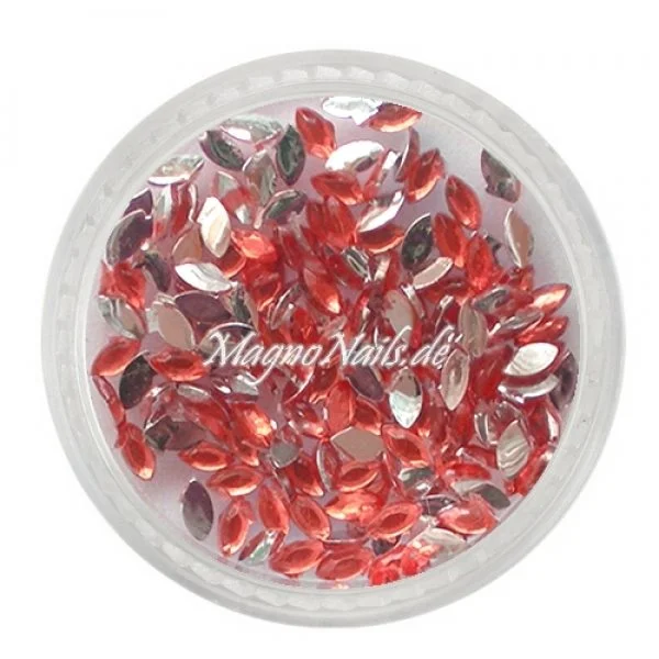 Strasssteine - Elipse rot Nageldesign Nägel Nails Nagelstudio Einleger Nailart