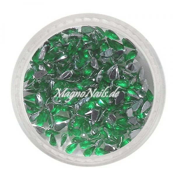 Strasssteine - Tropfen dunkelgrün Nageldesign Nägel Nails Nagelstudio Einleger Nailart